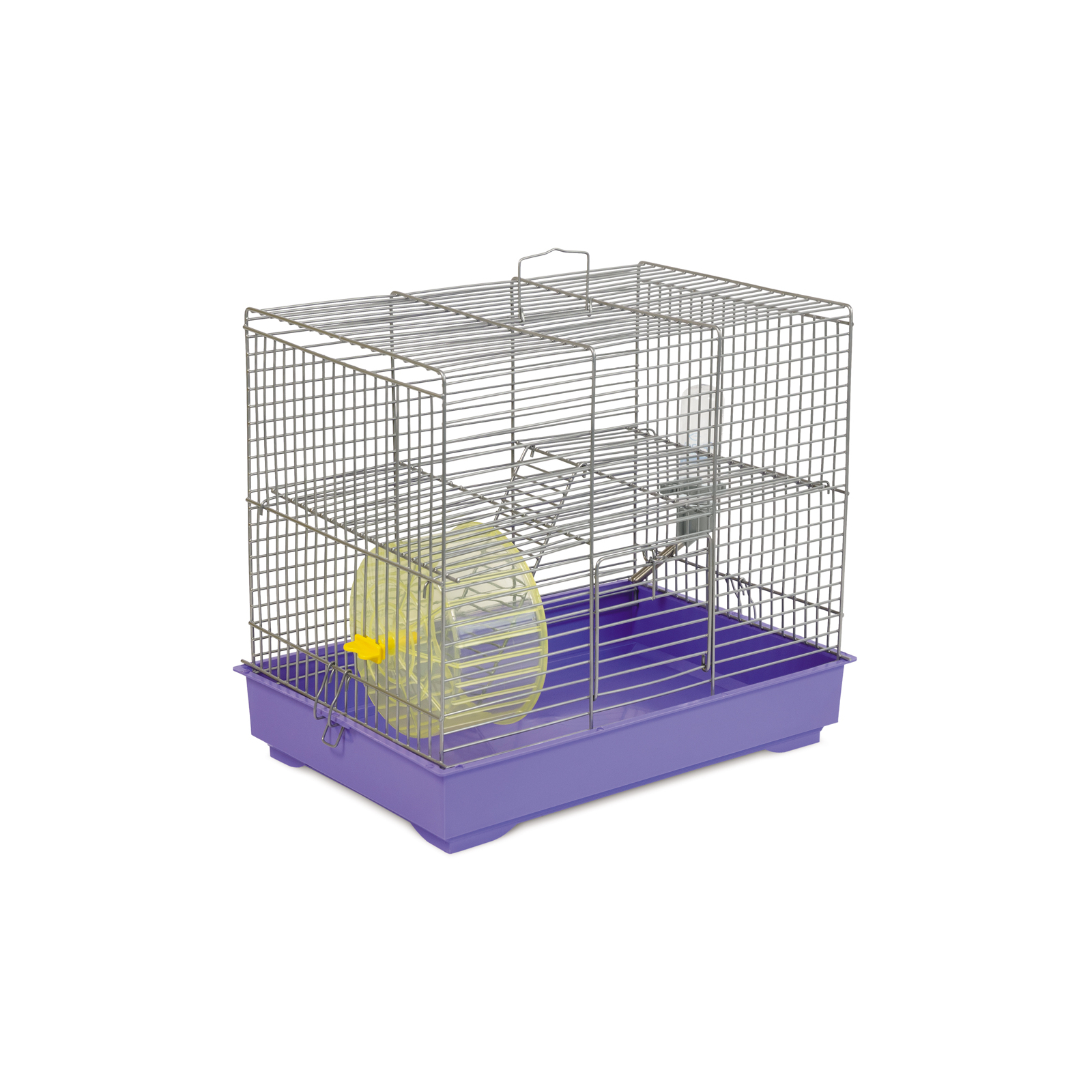 Клітка для гризунів Природа "Міккі" 37x25x30 см з колесом хром/фіолетова (4823082415120)