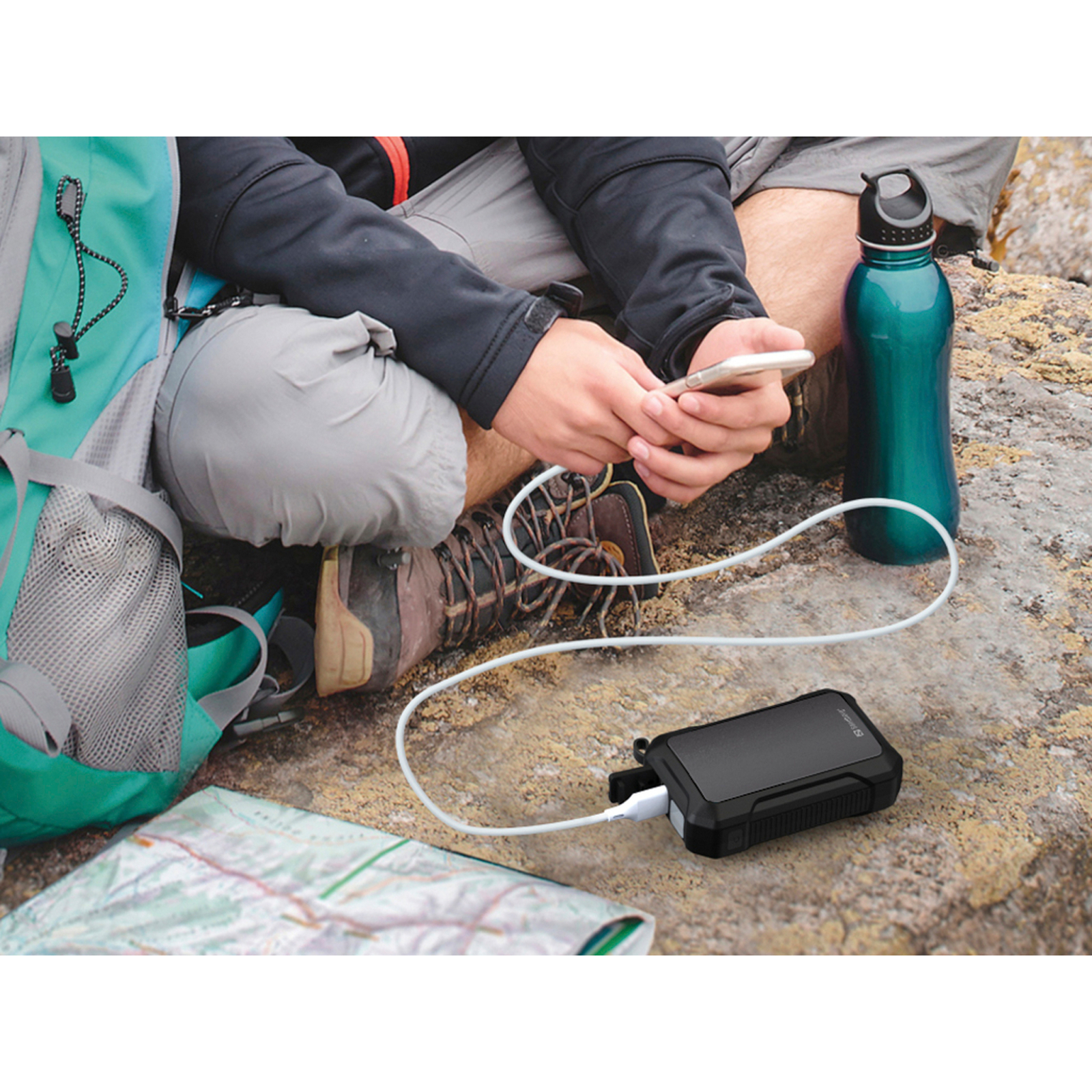 Батарея універсальна Sandberg 10000mAh, Hand Warmer, flashlight 1W, USB-C/USB-A 2A/5V (420-65) зображення 5