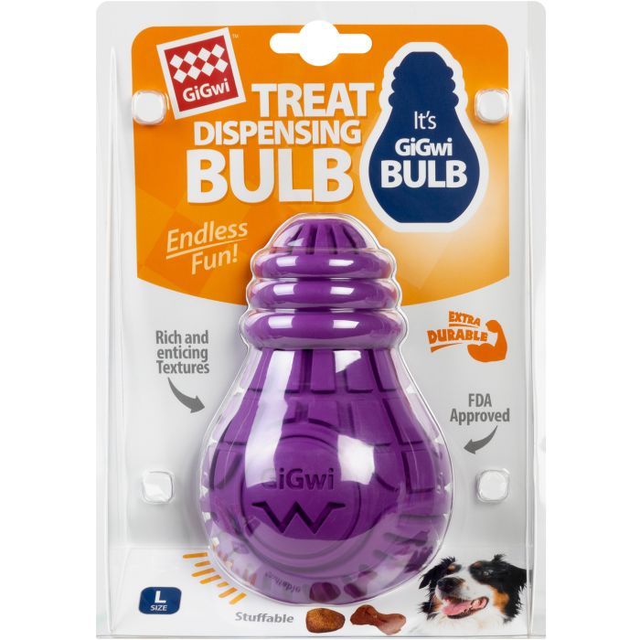 Игрушка для собак GiGwi Bulb Rubber Лампочка резиновая L фиолетовая (2338) изображение 2