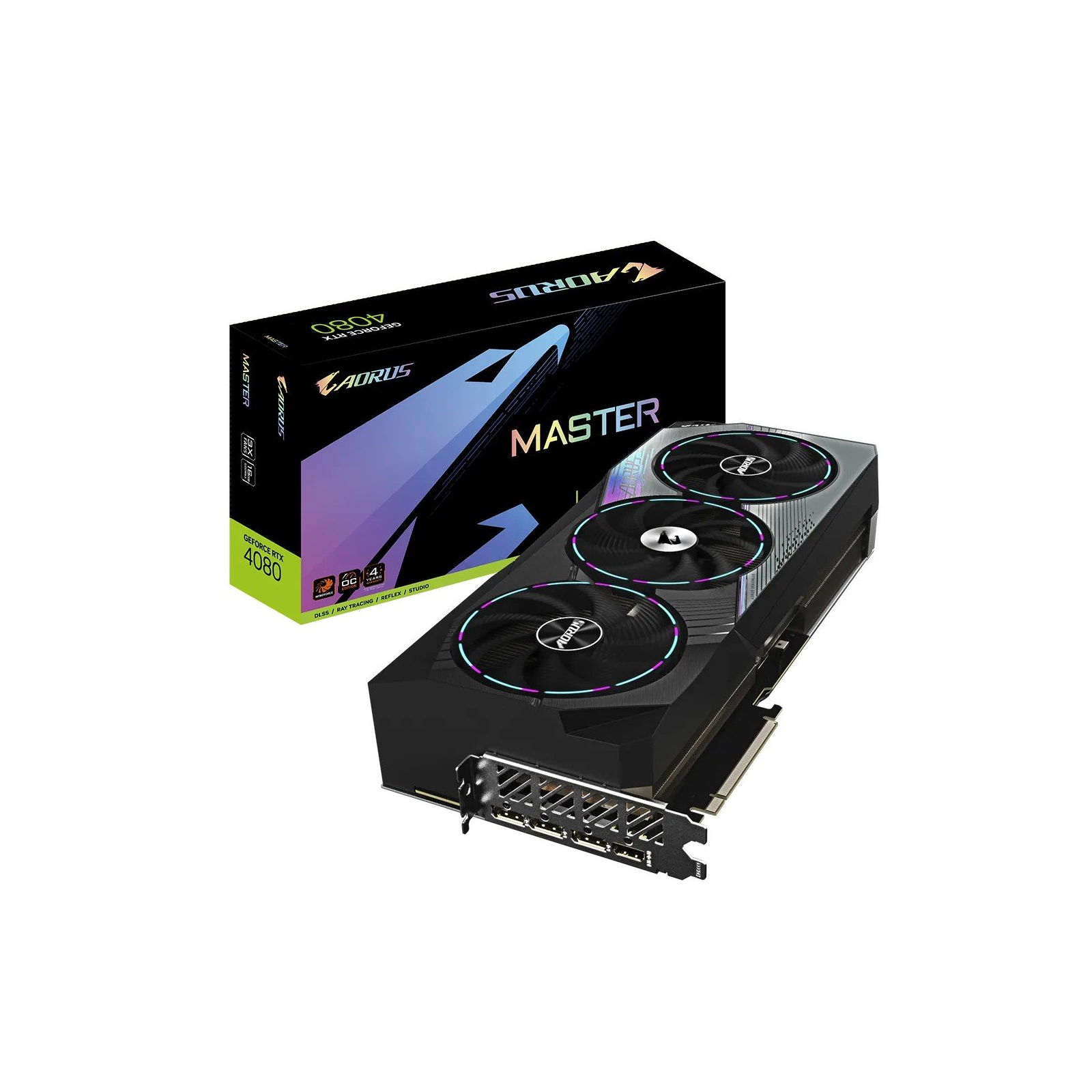 Видеокарта GIGABYTE GeForce RTX4080 16Gb AORUS MASTER (GV-N4080AORUS M-16GD)