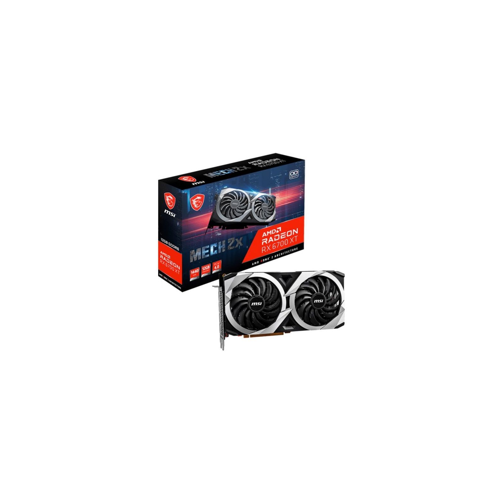 ◇MSI Radeon RX 6700 XT MECH 2X 12G Видеокарта MSI Radeon RX 6700 XT 12Gb MECH 2X (RX 6700 XT