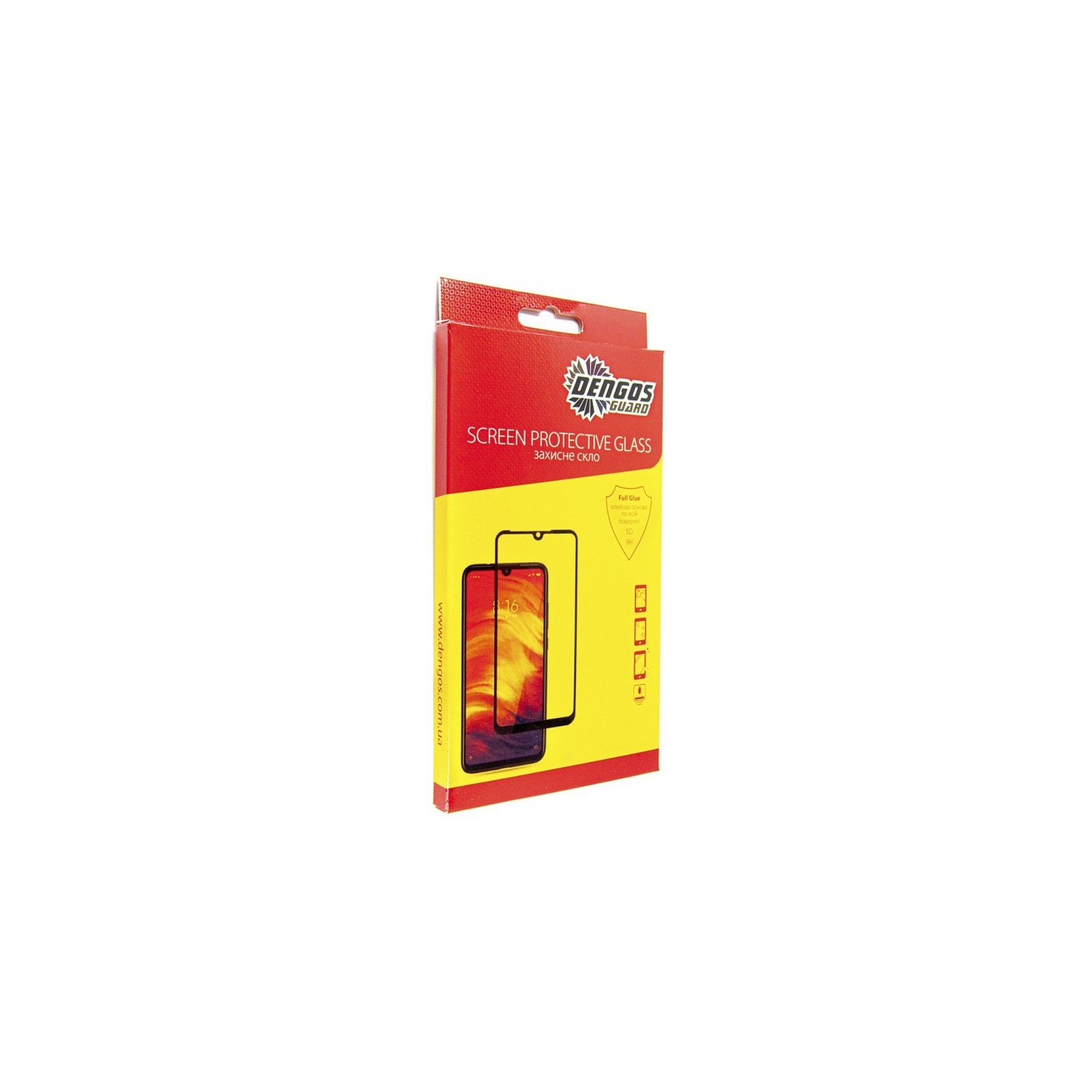 Стекло защитное Dengos Full Glue iPhone 14 Pro black frame (TGFG-251)