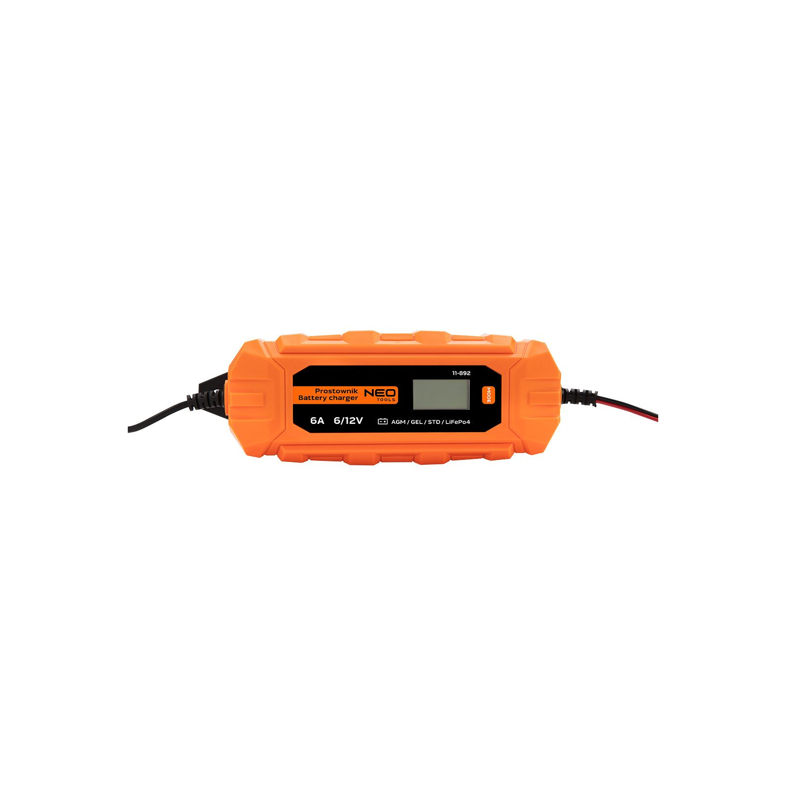 Зарядний пристрій для автомобільного акумулятора Neo Tools 6А/100Вт, 3-150Ач, для кислотних/AGM/GEL (11-892) зображення 3