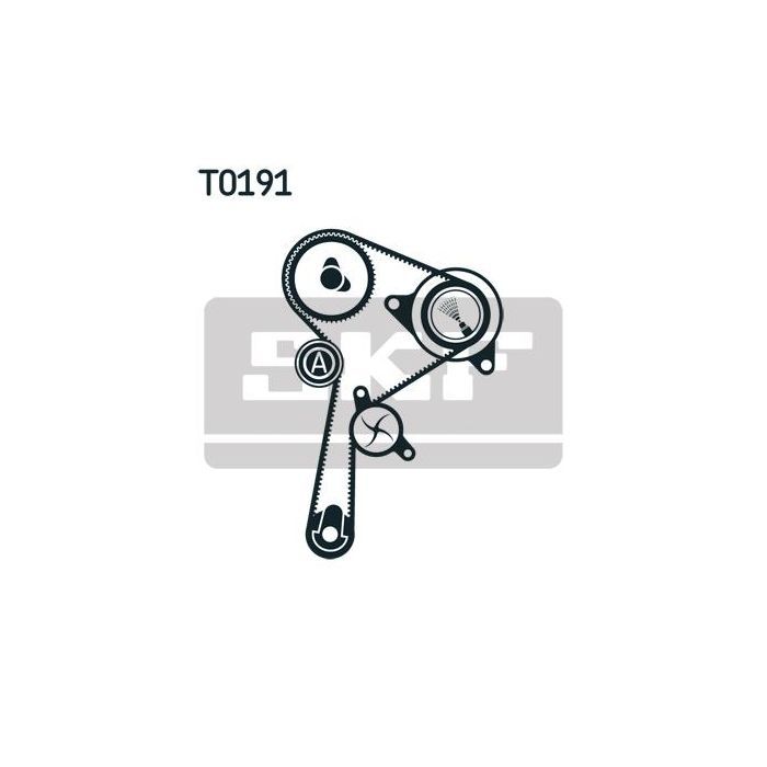 Комплект ременя ГРМ з помпой SKF VKMC 06134-2 зображення 2