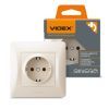Розетка Videx BINERA 1ая с заземлением кремовая (VF-BNSK1G-CR) изображение 4