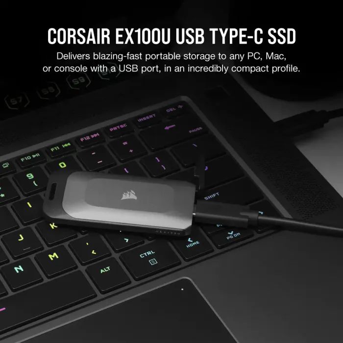 Накопитель SSD USB 3.2 1TB Corsair (CSSD-EX100U1TB) изображение 3