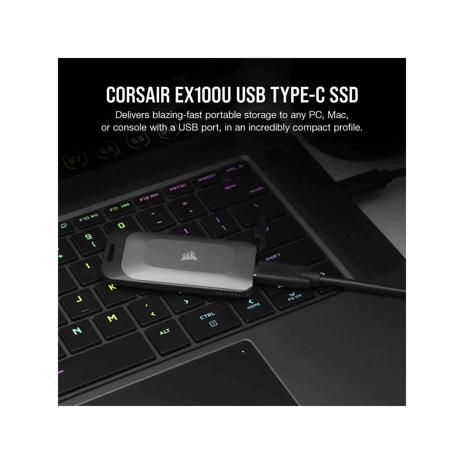 Накопитель SSD USB 3.2 4TB Corsair (CSSD-EX100U4TB) изображение 3