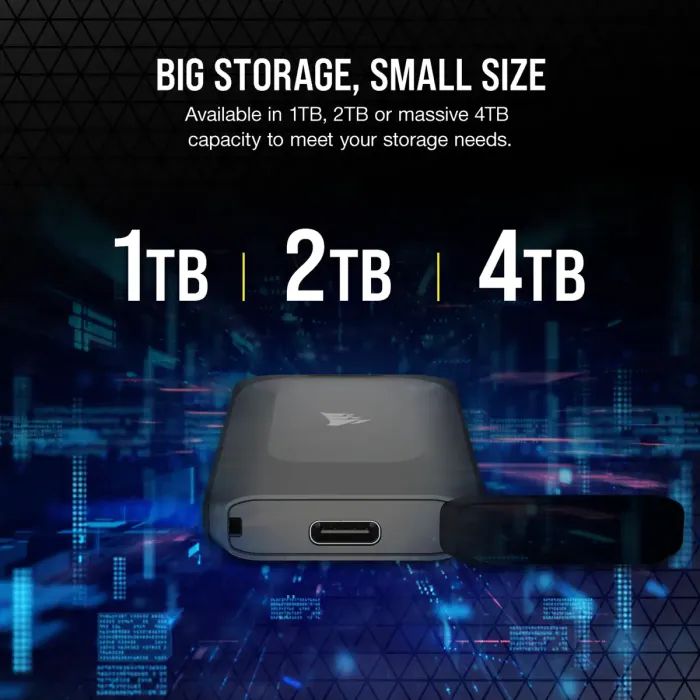 Накопитель SSD USB 3.2 1TB Corsair (CSSD-EX100U1TB) изображение 6