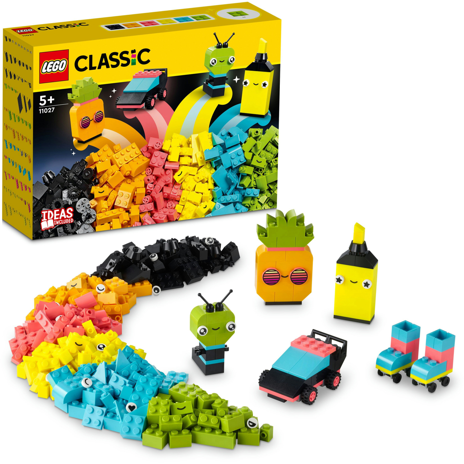 Конструктор LEGO Classic Творческое неоновое веселье 333 детали (11027) изображение 8