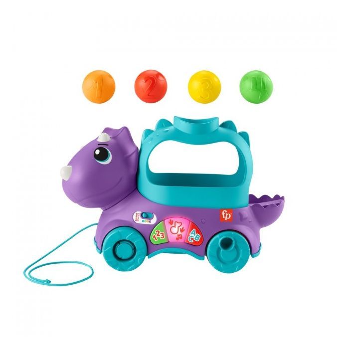 Каталка Fisher-Price Веселий трицератопс (багатомовний) (HNR53) зображення 2