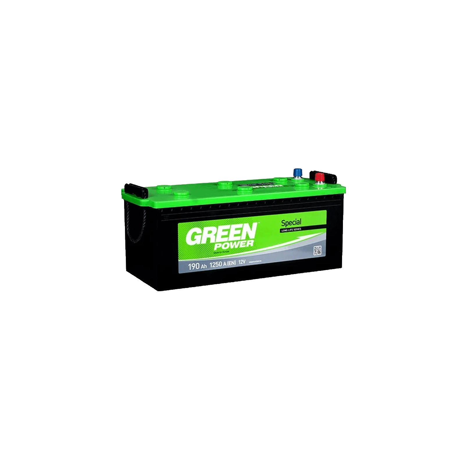 Аккумулятор автомобильный GREEN POWER Standart 190Ah бокова(+/-) (1250EN) (22357) изображение 2