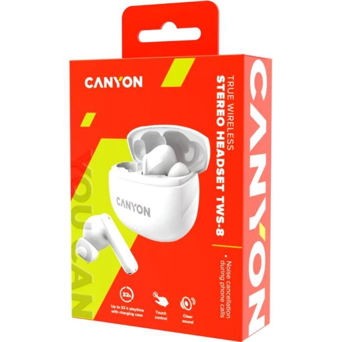 Навушники Canyon TWS-8 White (CNS-TWS8W) зображення 5