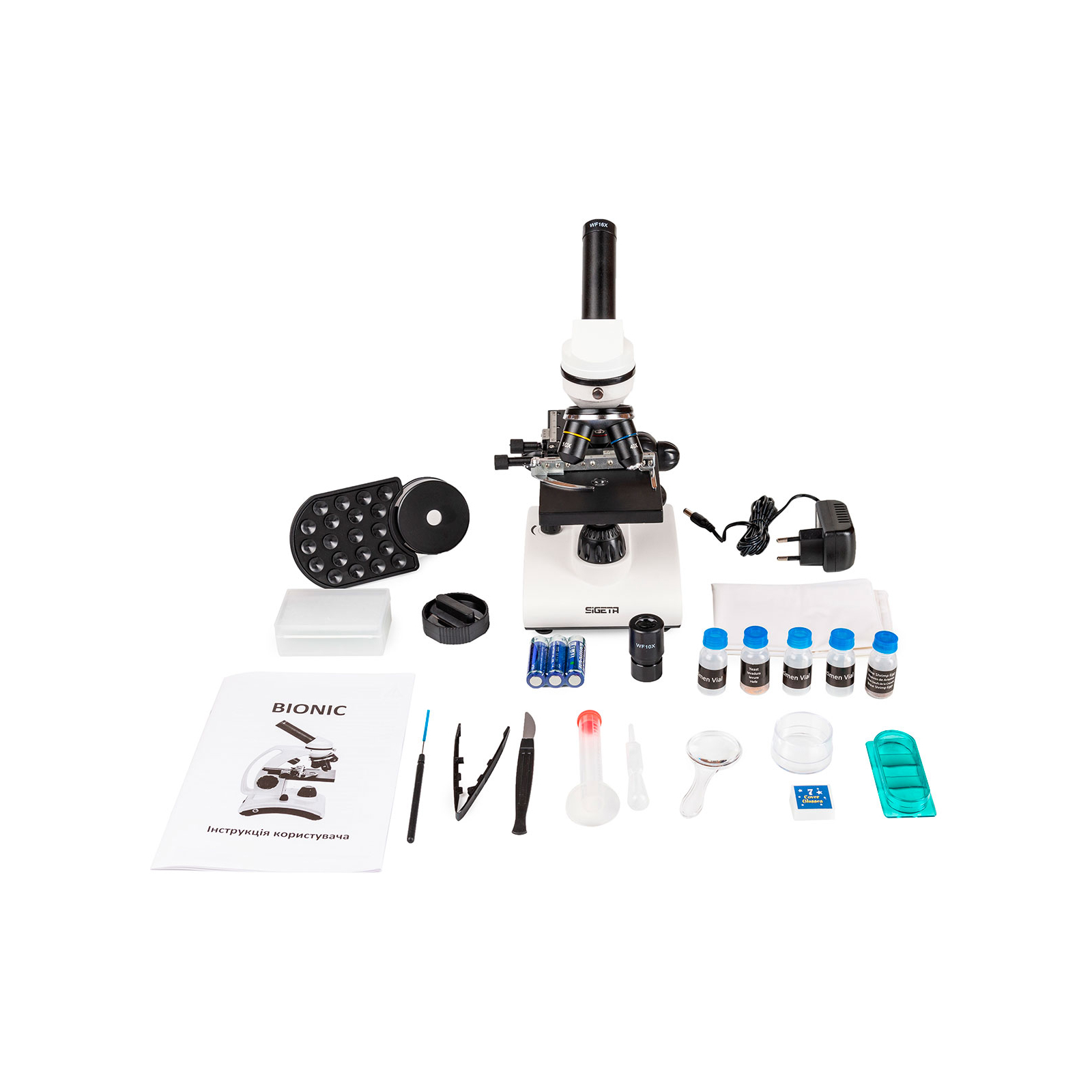 Мікроскоп Sigeta Bionic 40x-640x + смартфон-адаптер (65275) зображення 10