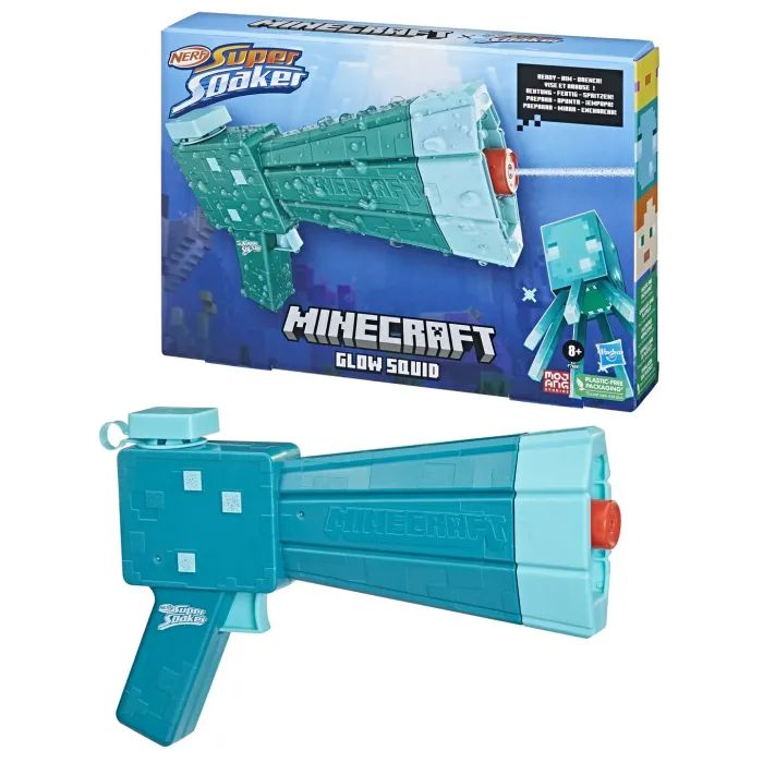 Іграшкова зброя Hasbro Nerf Водний бластер Майнкрафт Глоу Сквід (F7600) зображення 2