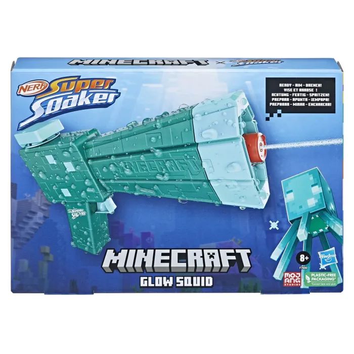 Іграшкова зброя Hasbro Nerf Водний бластер Майнкрафт Глоу Сквід (F7600) зображення 3