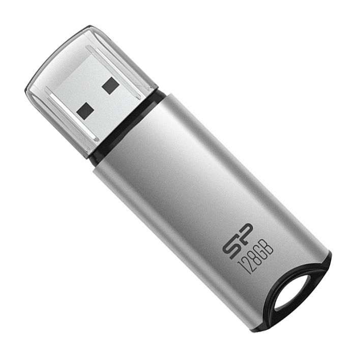 USB флеш накопитель Silicon Power 64 GB Silicon M02 Aluminum Silver USB 3.2 (SP064GBUF3M02V1S)