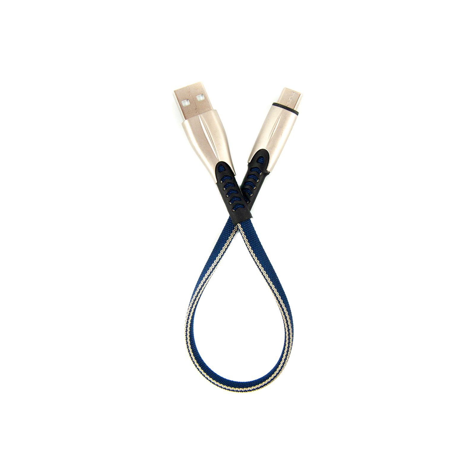 Дата кабель USB 2.0 AM to Type-C 0.25m blue Dengos (PLS-TC-SHRT-PLSK-BLUE)