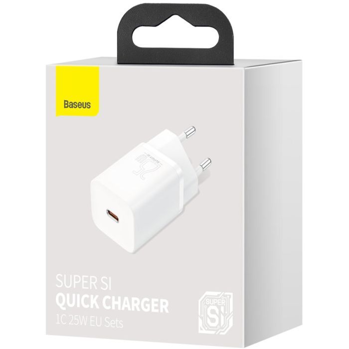 Зарядний пристрій Baseus Super Si Quick Charger 1C White (CCSP020102) зображення 5