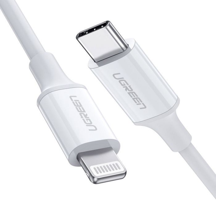 Дата кабель USB-C to Lightning 1.0m US171 MFI White Ugreen (US171/10493)