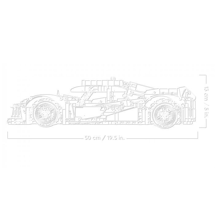 Конструктор LEGO Technic Peugeot 9X8 24H Le Mans Hybrid Hypercar 1775 деталей (42156) зображення 7