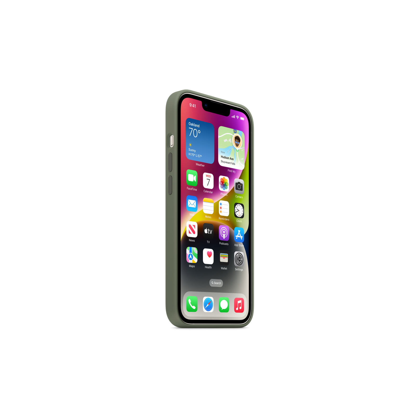 Чохол до мобільного телефона Apple iPhone 14 Silicone Case with MagSafe - Olive,Model A2910 (MQU83ZE/A) зображення 3