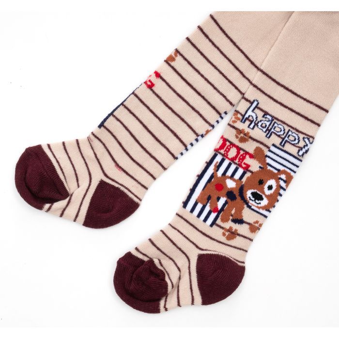 Колготки дитячі BNM із собачкою (M0C0301-1340-68B-beige) зображення 2