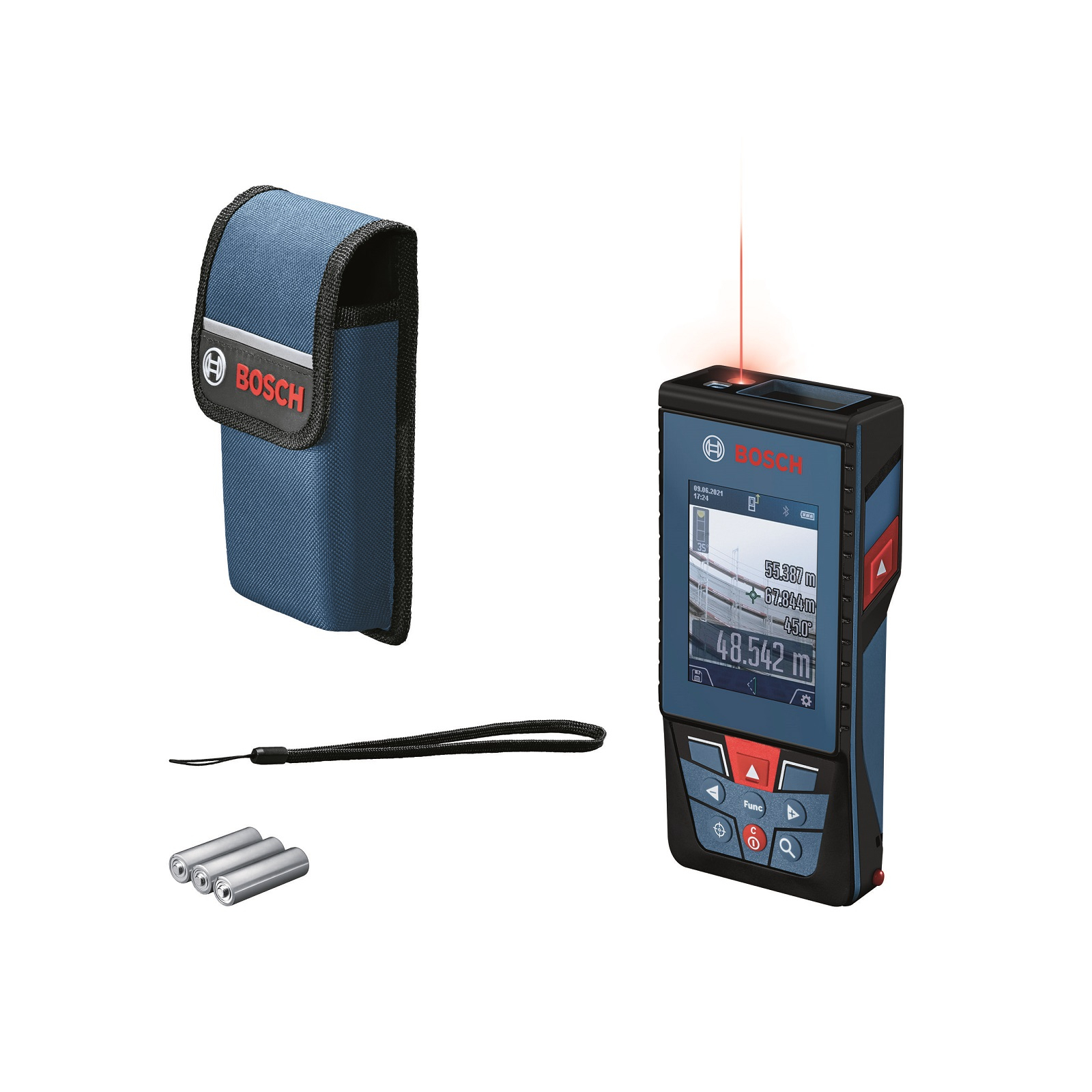Далекомір Bosch Professional GLM 100-25 C, 1.5 мм, 0.08100м, 0-360, Bluetooth (0.601.072.Y00)
