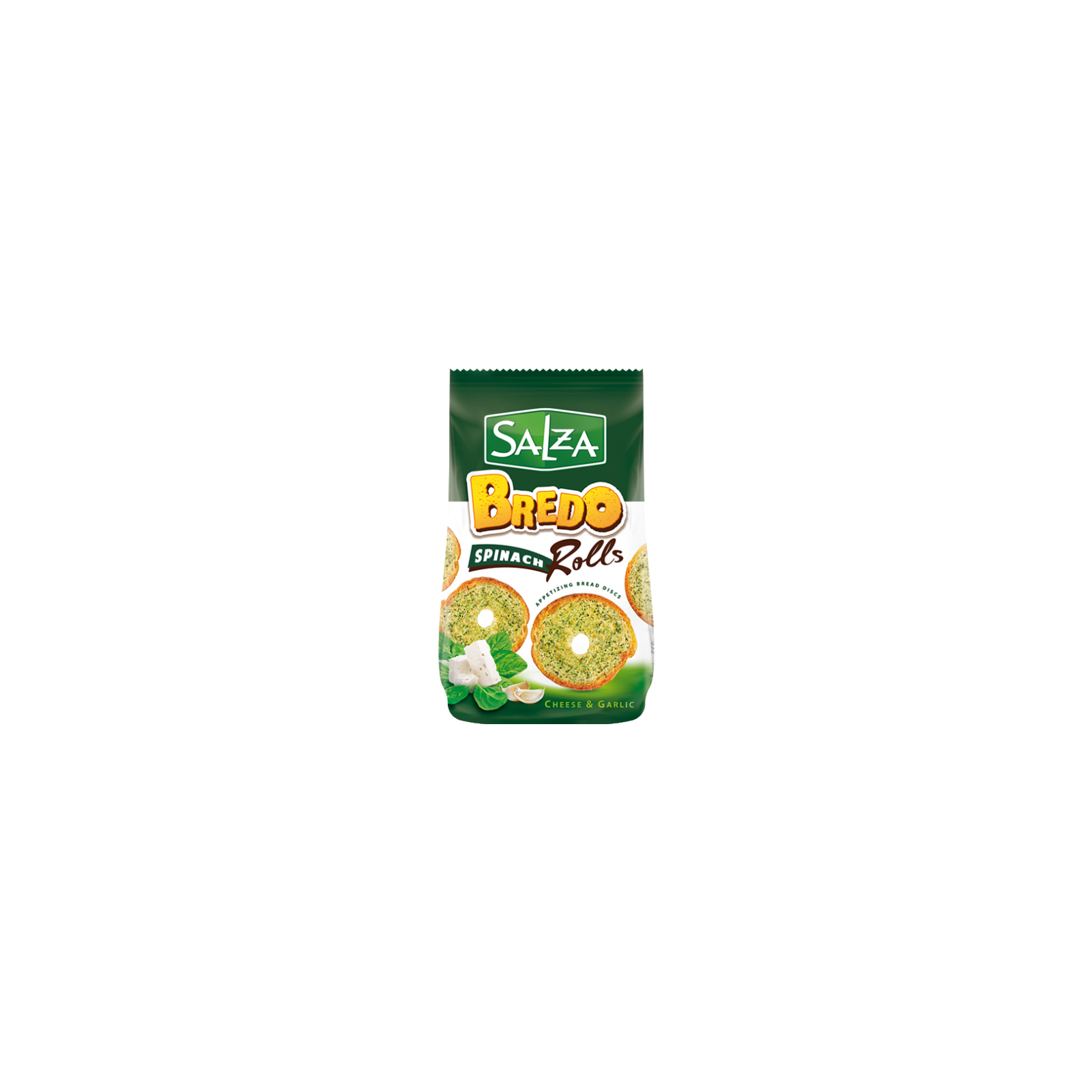 Сухарики Salza Bredo rolls с сыром, шпинатом и чесноком 70 г (1110346) изображение 2