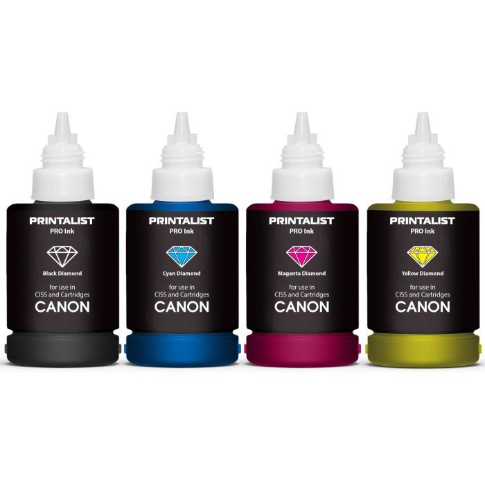 Чернила Printalist Canon 4х140г B/C/M/Y SET (PL-INK-CANON-SET4) изображение 2