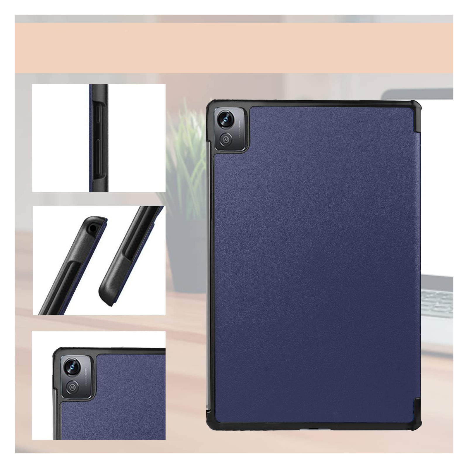Чехол для планшета BeCover Smart Case Realme Pad X 11" Deep Blue (709605) изображение 5