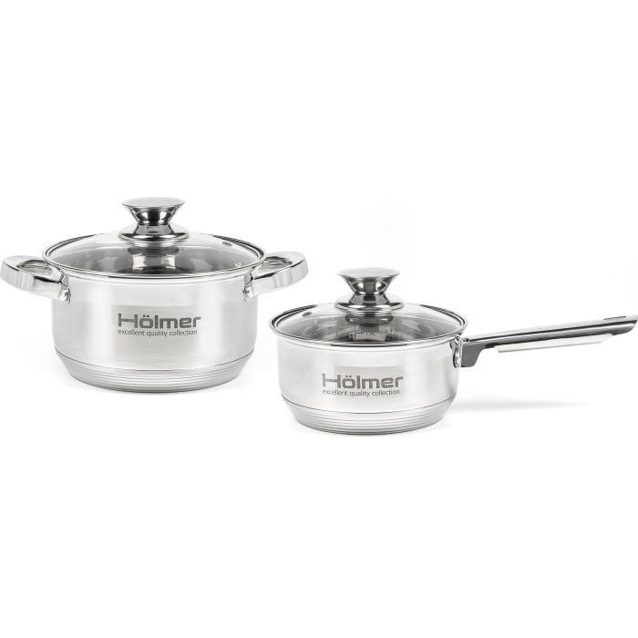 Набор посуды Hölmer з кришками 1,5л/2,7л (CS-1451-SS)