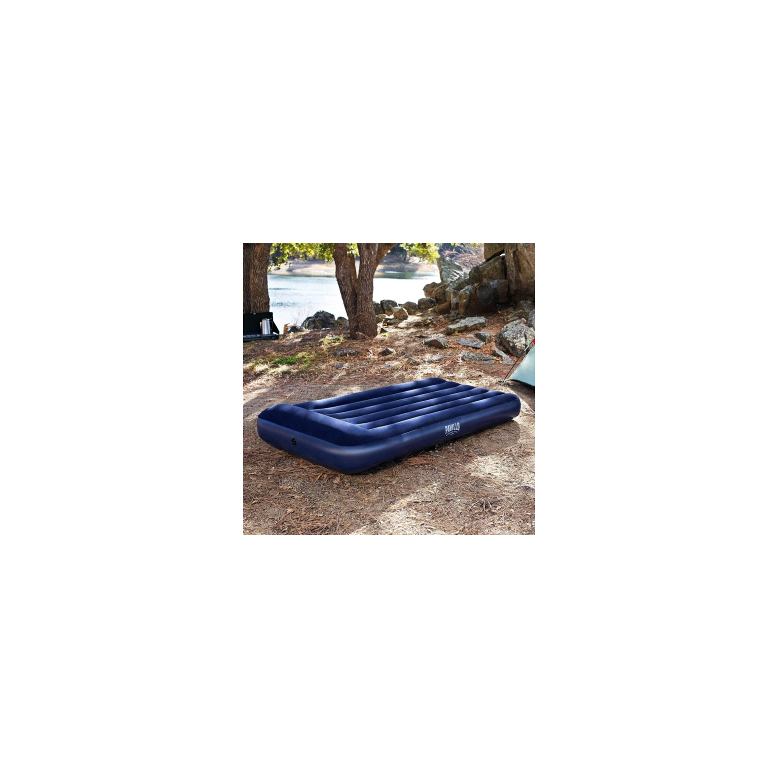 Матрац надувний BestWay Pavillo велюр Синій 99 х 188 х 30 см (BW 67680) зображення 2