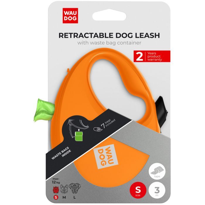 Повідець для собак WAUDOG R-leash з контейнером для пакетів S до 12 кг 3 м фіолетовий (26279) зображення 5