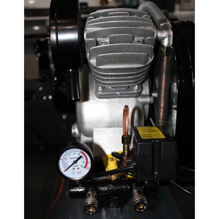 Компресор GTM 100л, 440/320л/хв, 2,2кВт, 10бар, 220В, 2 циліндри V-под. (KCJ2070-100L) зображення 4