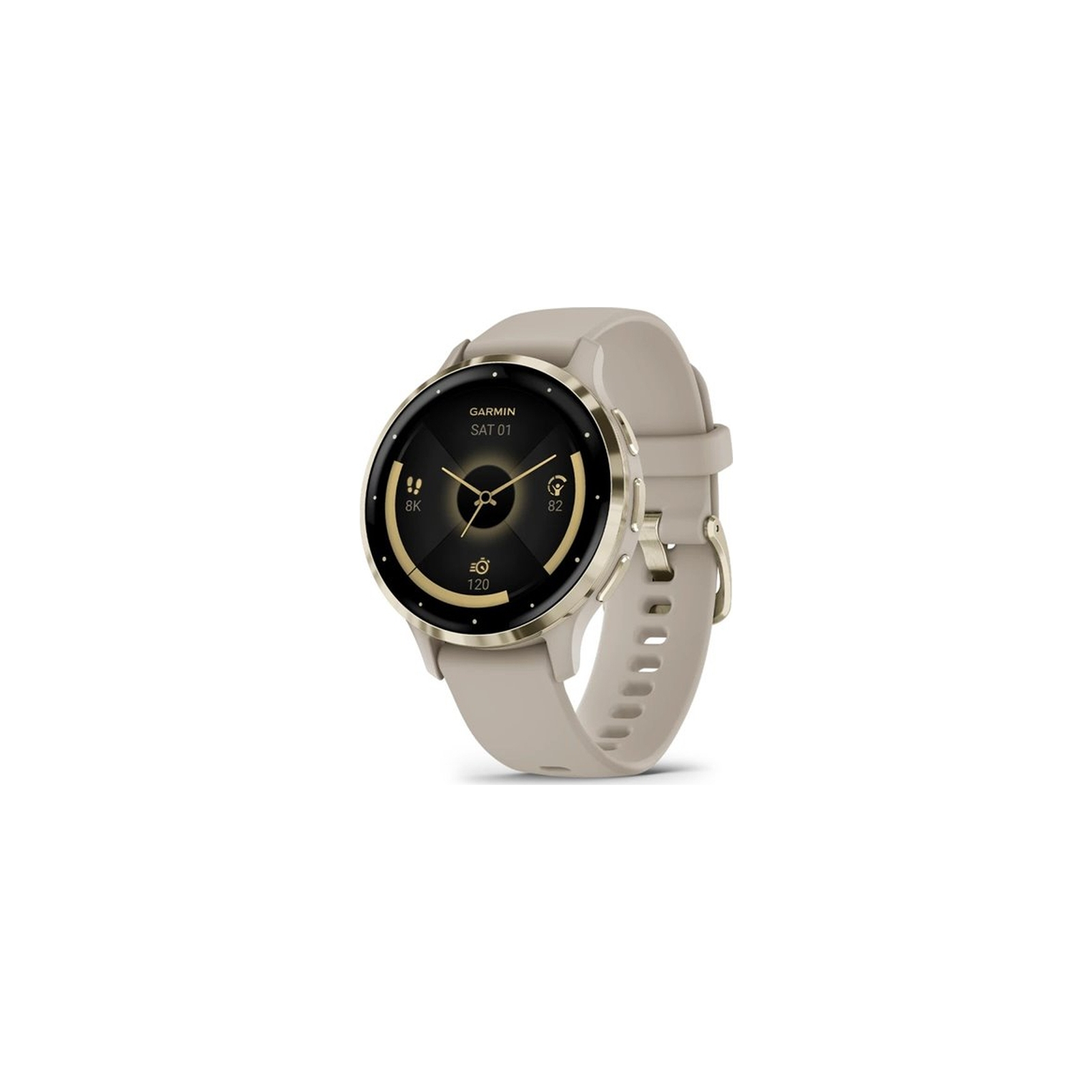 Смарт-годинник Garmin Venu 3S, French Gray + Soft Gold, GPS (010-02785-02)