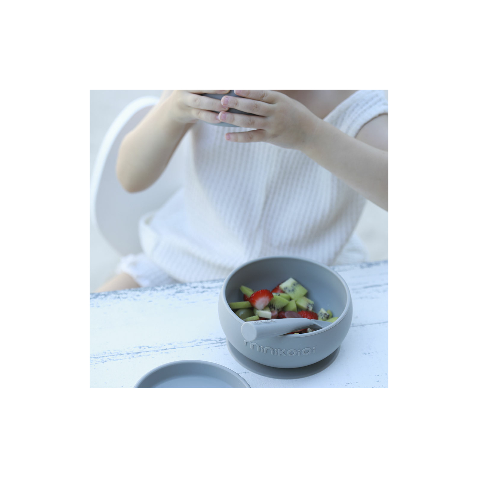 Набор детской посуды MinikOiOi BLW Set I - Powder Grey (101070052) изображение 2