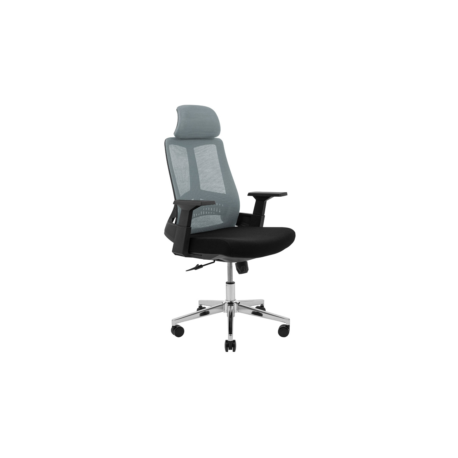 Офисное кресло Richman Токен Хром M-1 (Tilt) Сетка черная + сетка серая (ADD0003213)