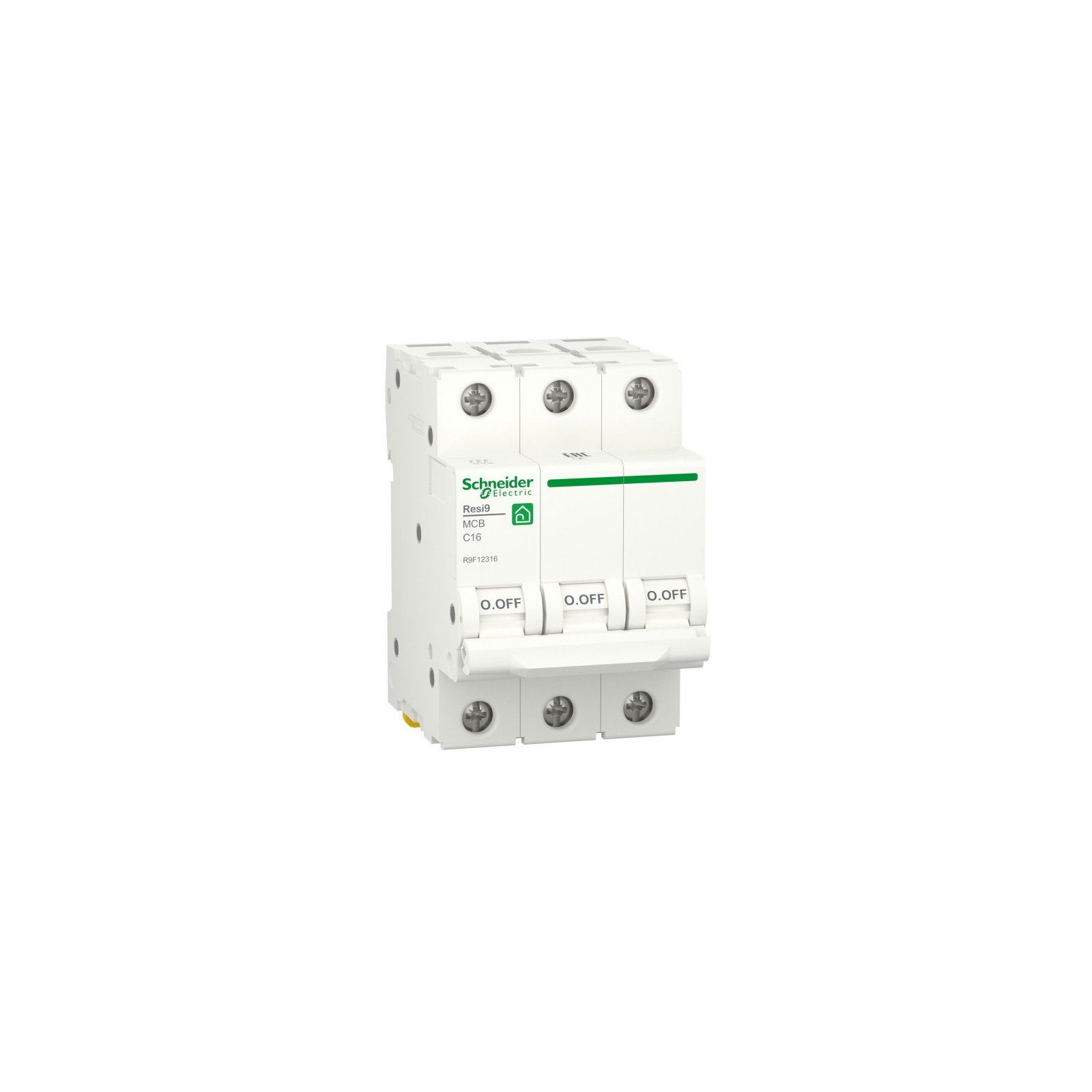 Автоматичний вимикач Schneider Electric RESI9 6kA 3P 16A C (R9F12316)