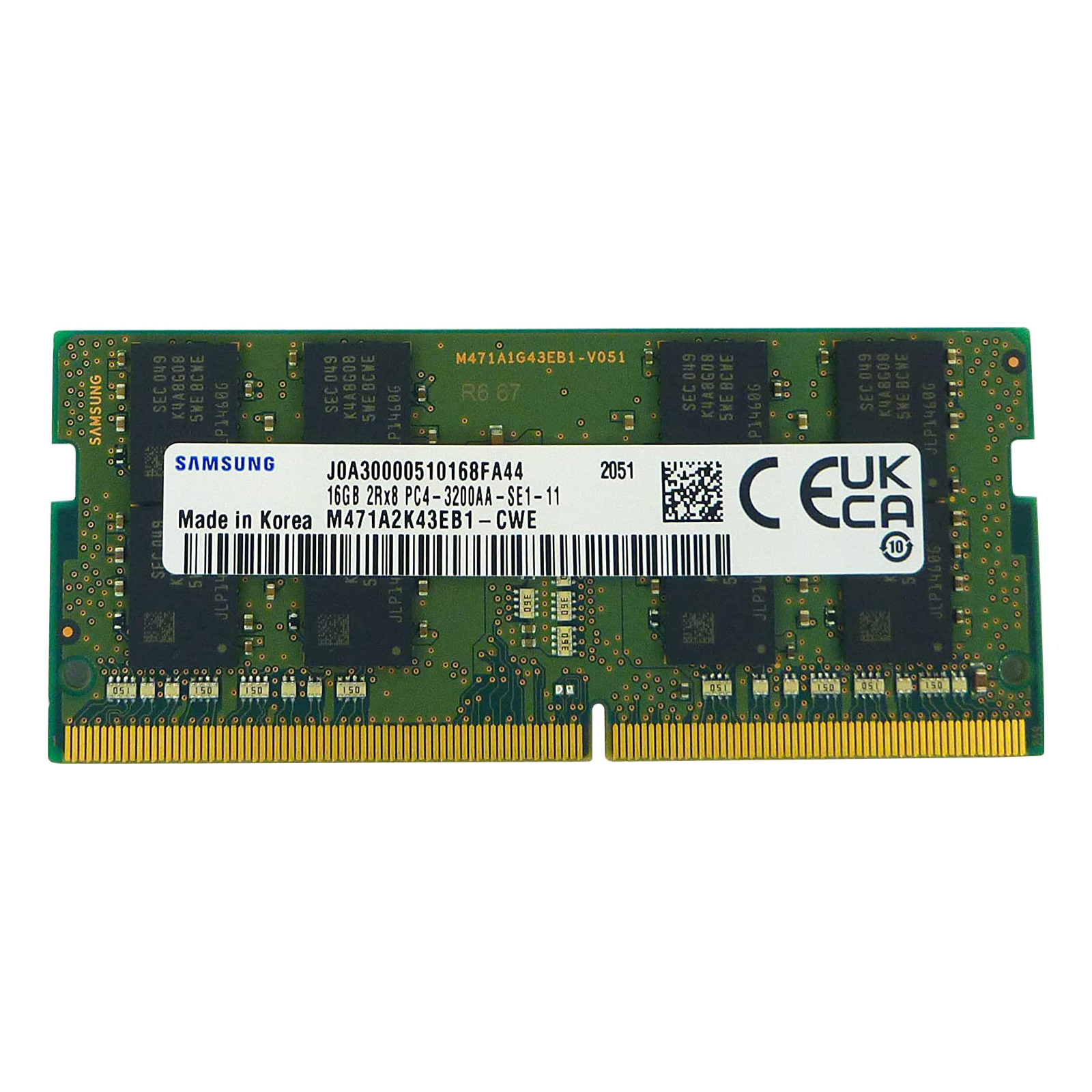 Модуль памяти для ноутбука SoDIMM DDR4 16GB 3200 MHz Samsung (M471A2K43EB1-CWE)