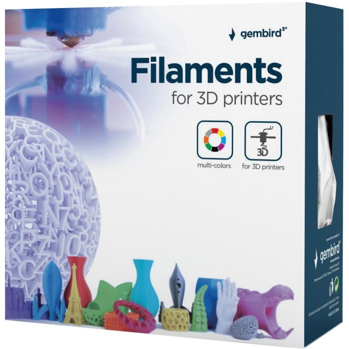 Пластик для 3D-принтера Gembird PETG, 1.75 мм, gray, 1 кг (3DP-PETG1.75-01-GR) изображение 3