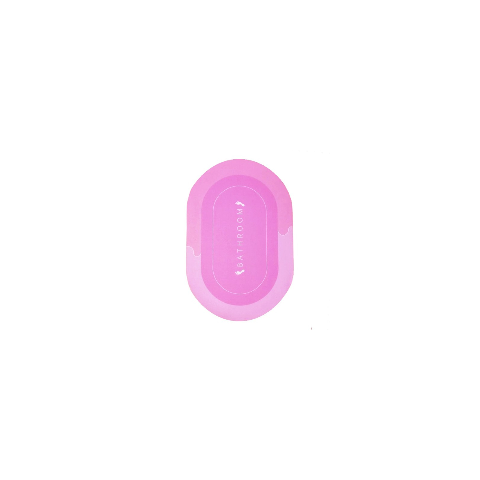 Коврик для ванной Stenson суперпоглощающий 40 х 60 см овальный розовый (R30939 pink) изображение 2