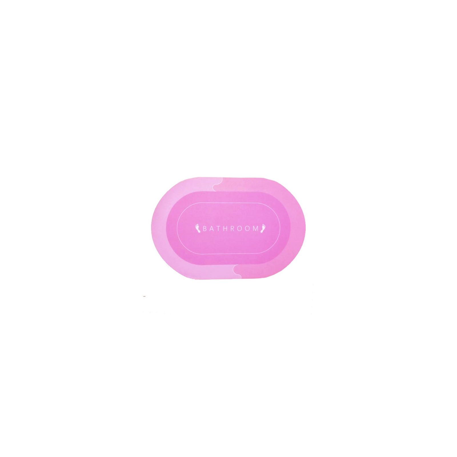 Коврик для ванной Stenson суперпоглощающий 40 х 60 см овальный светло-розовый (R30939 l.pink) изображение 3