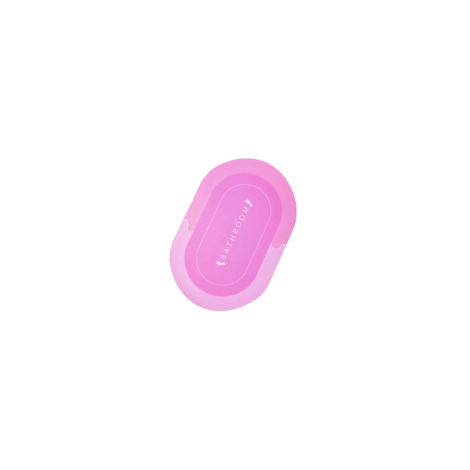 Килимок для ванної Stenson суперпоглинаючий 40 х 60 см овальний рожевий (R30939 pink)