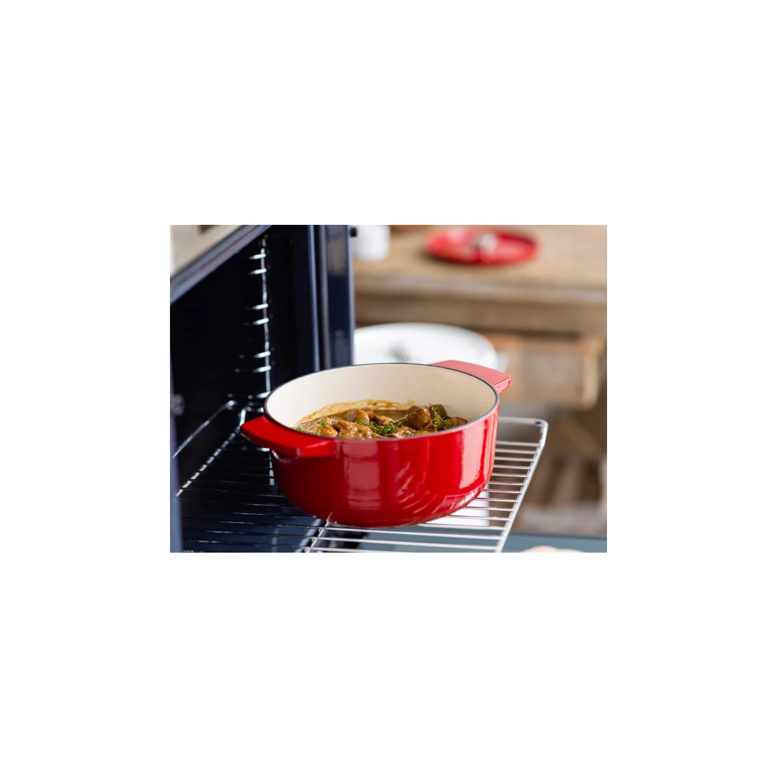 Кастрюля KitchenAid чавунна з кришкою 3,3 л Червона (CC006057-001) изображение 7