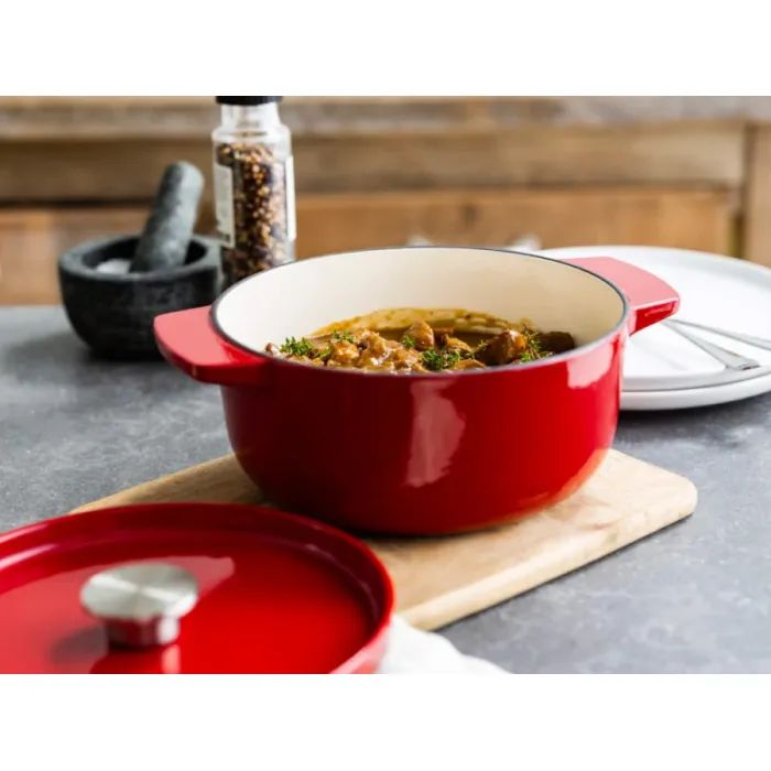 Каструля KitchenAid чавунна з кришкою 5,2 л Червона (CC006060-001) зображення 8