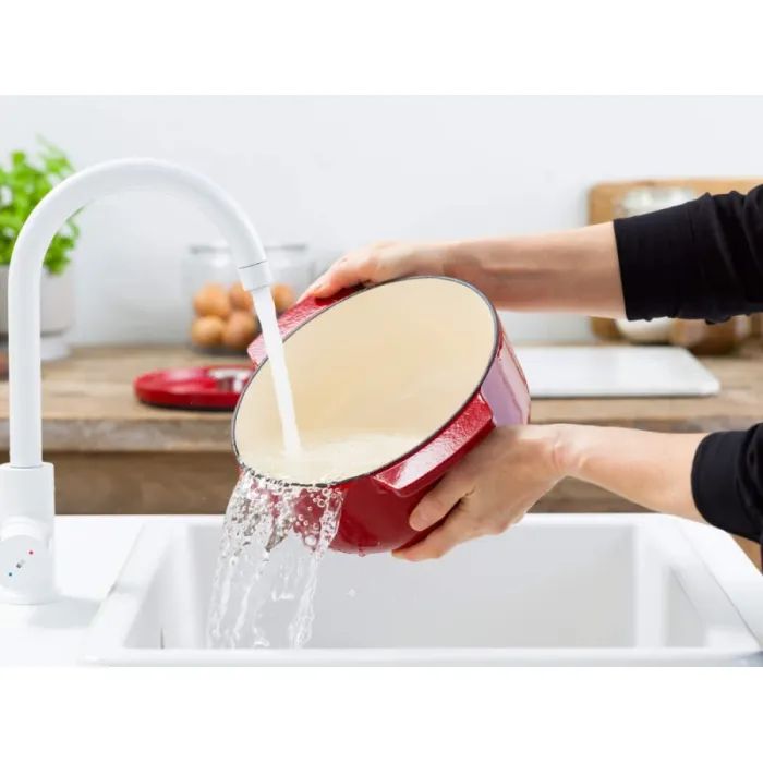 Каструля KitchenAid чавунна з кришкою 5,2 л Червона (CC006060-001) зображення 9