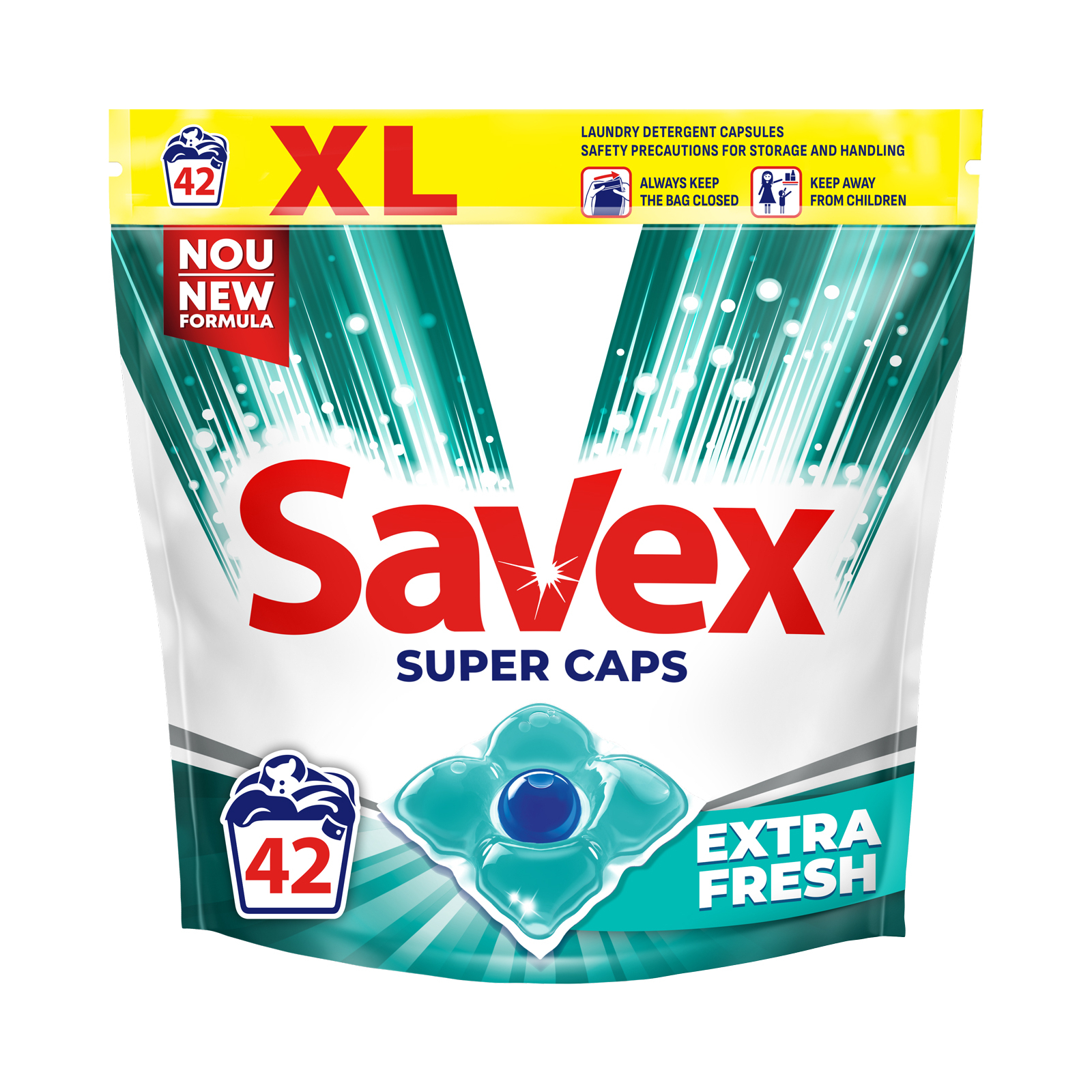Капсули для прання Savex Super Caps Extra Fresh 42 шт. (3800024046919)