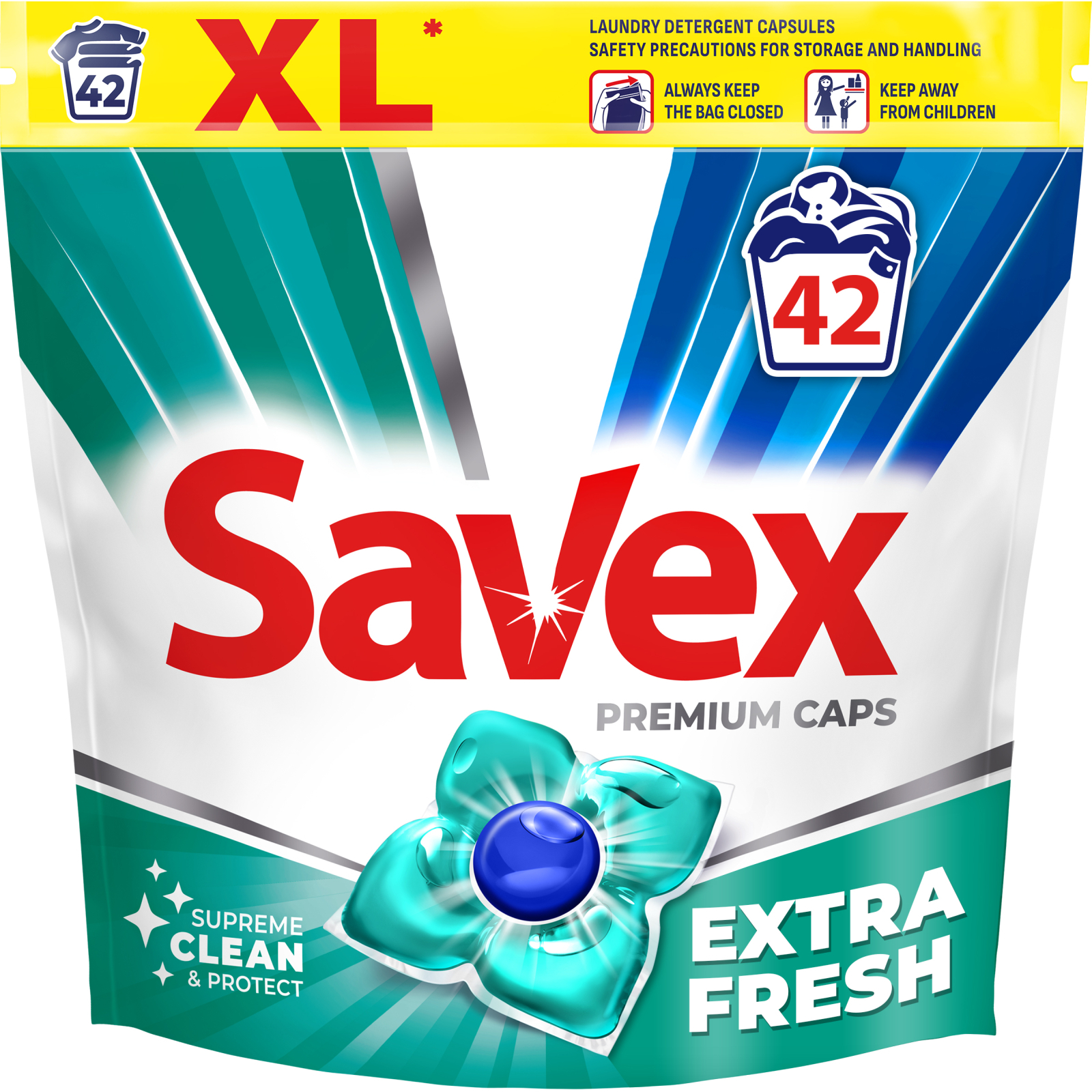 Капсулы для стирки Savex Super Caps Extra Fresh 42 шт. (3800024046919)