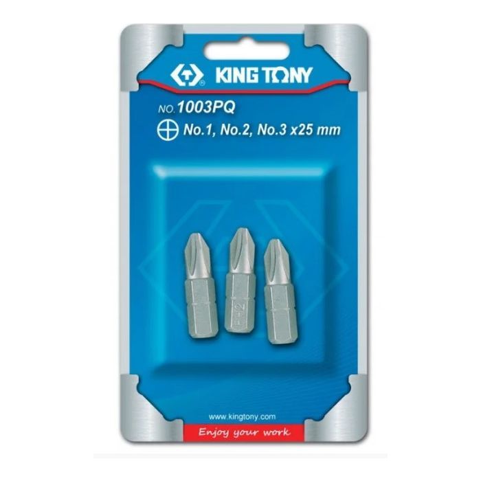 Набор бит KING TONY 1/4" 3 шт. (1025P SERIES) (1003PQ)