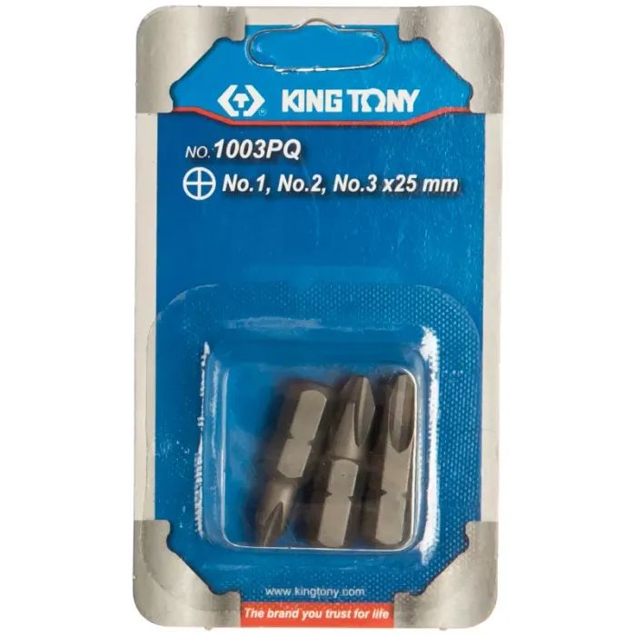 Набор бит KING TONY 1/4" 3 шт. (1025P SERIES) (1003PQ) изображение 2